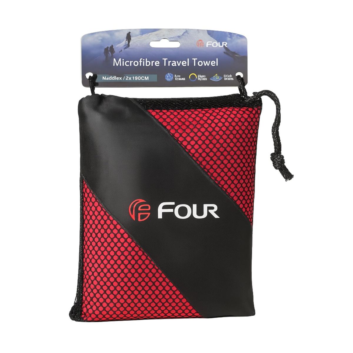 FOUR - Toalla Microfibra Suede 60x120cm - Secado Rápido - Four