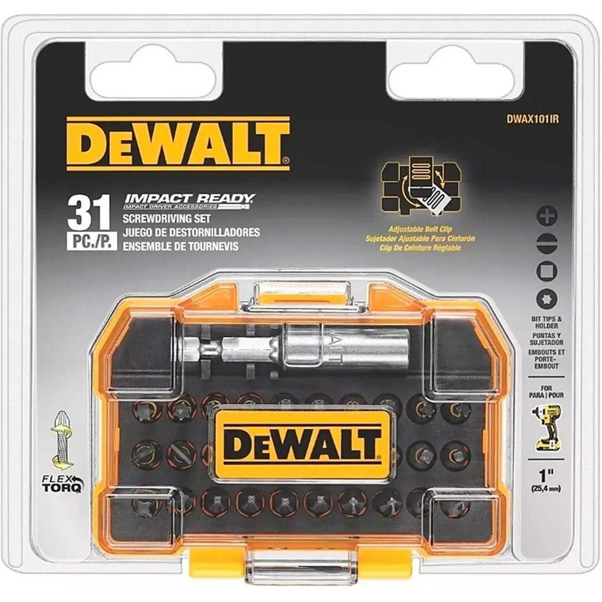 DEWALT - Set 31 Piezas Impact Ready® Flextorq Dewalt Dwax101ir