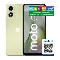 MOTOROLA - CELULAR MOTO E14 64GB 4GB RAM 13MP 66” verde
