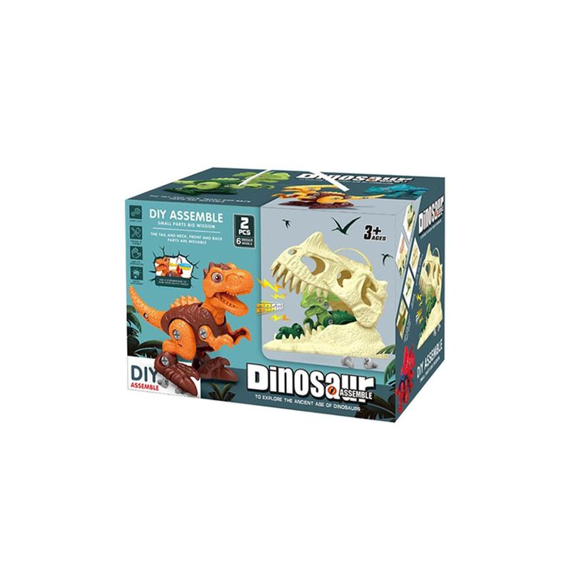 GENERICO - Juguete Set Dinosaurios Armables Accesorios Cabeza Caja