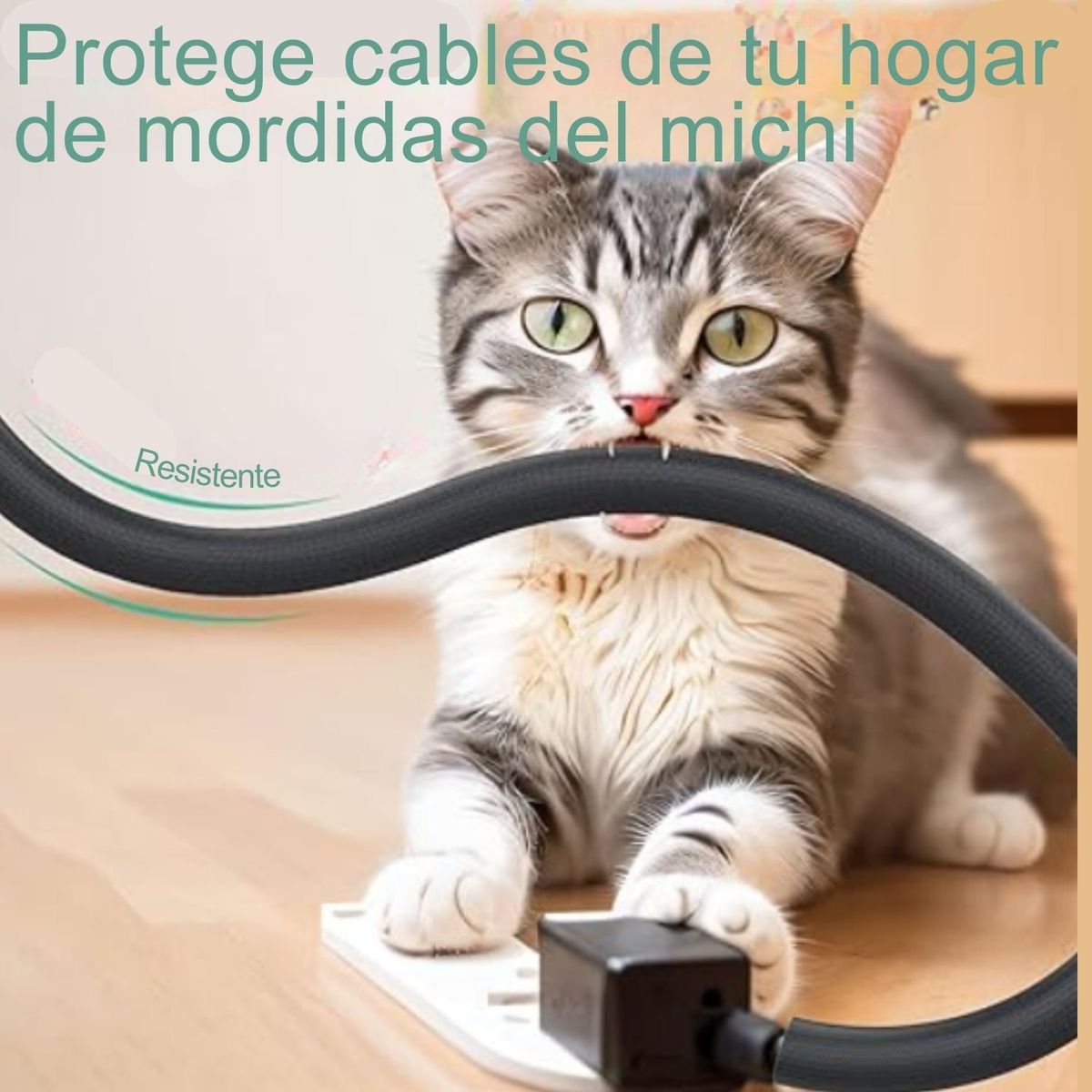 GENERICO - Protector De Cables Antimordidas Gatos 1 Metro