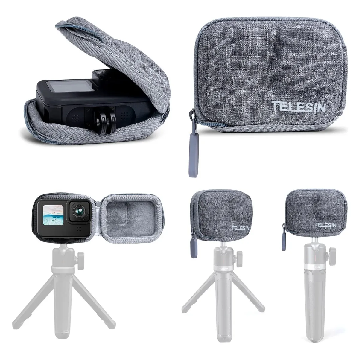 GENERICO - Estuche Antigolpe Portable Para Gopro Hero 12 11 10 Telesin