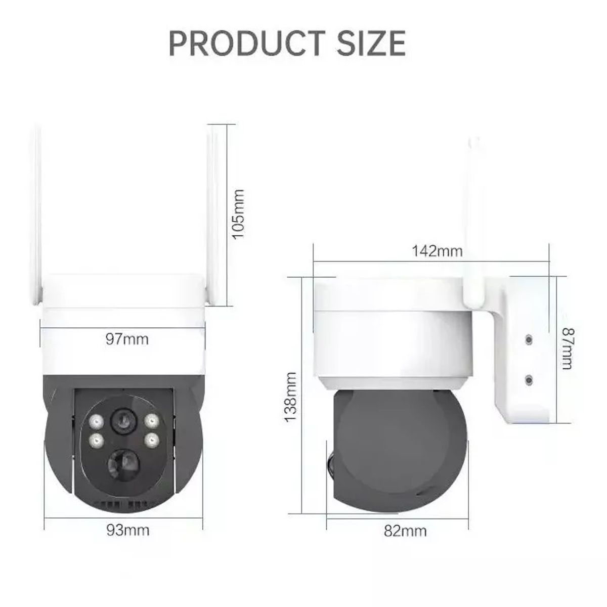GENERICO - Cámara Solar Para Exteriores Ip 1080 Inalámbrica 360 Color Blanco