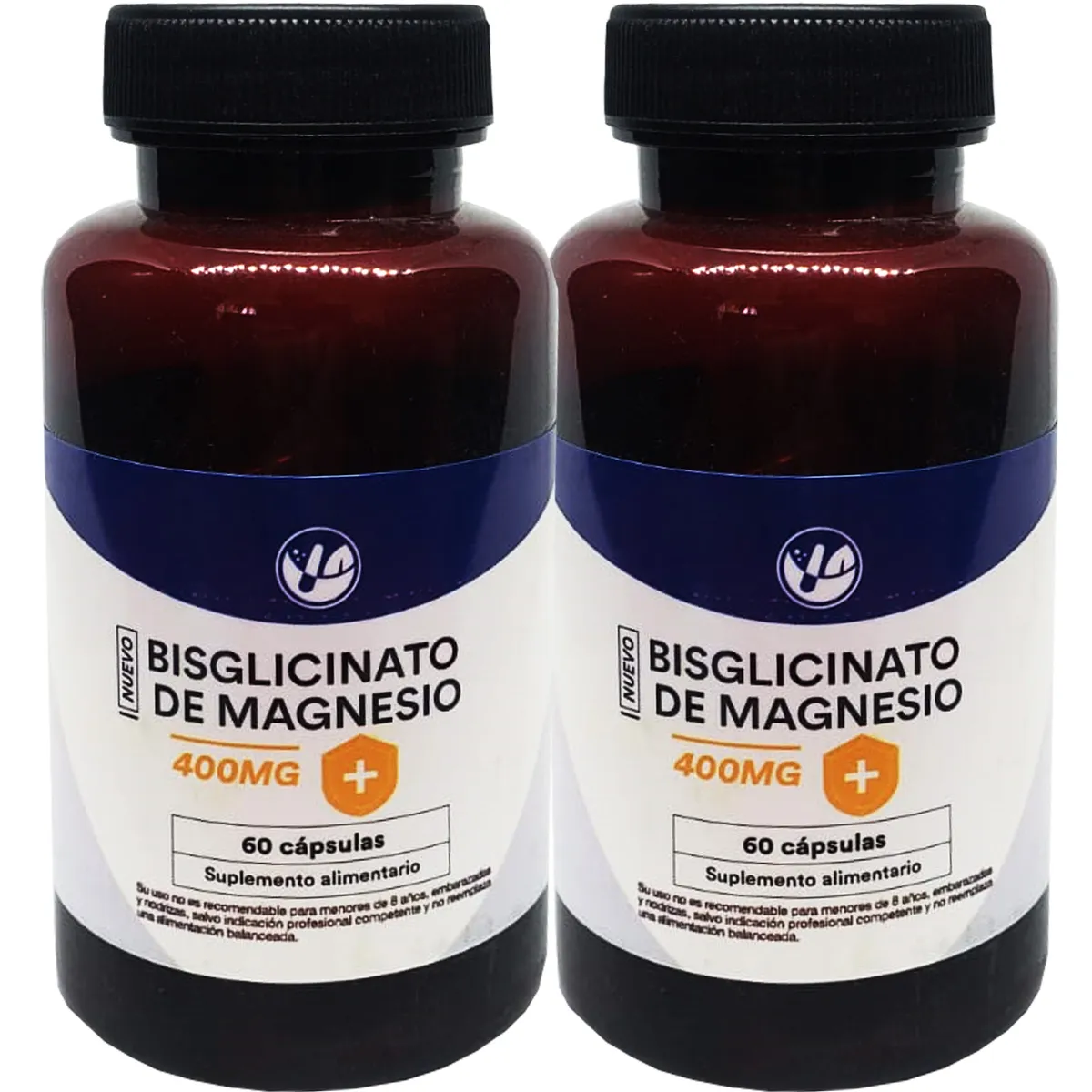 NATURAL FARM - 2 X Natural Farm Bisglicinato de Magnesio 400 mg 60 Caps