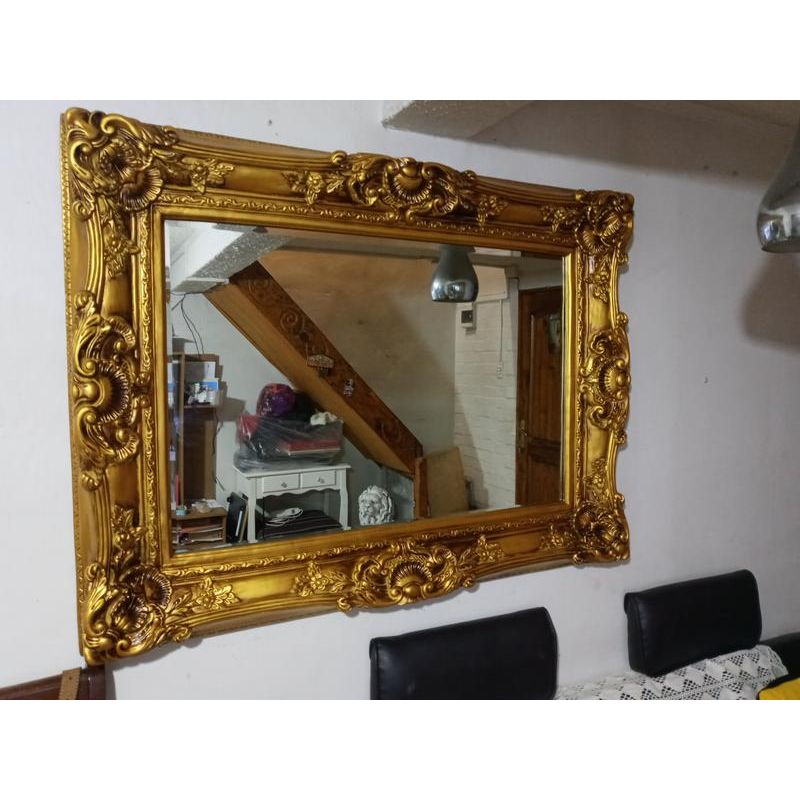 GENERICO - ESPEJO DORADO PELUQUERIA NORMANDO PROVENZAL VINTAGE