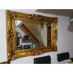 GENERICO - ESPEJO DORADO PELUQUERIA NORMANDO PROVENZAL VINTAGE