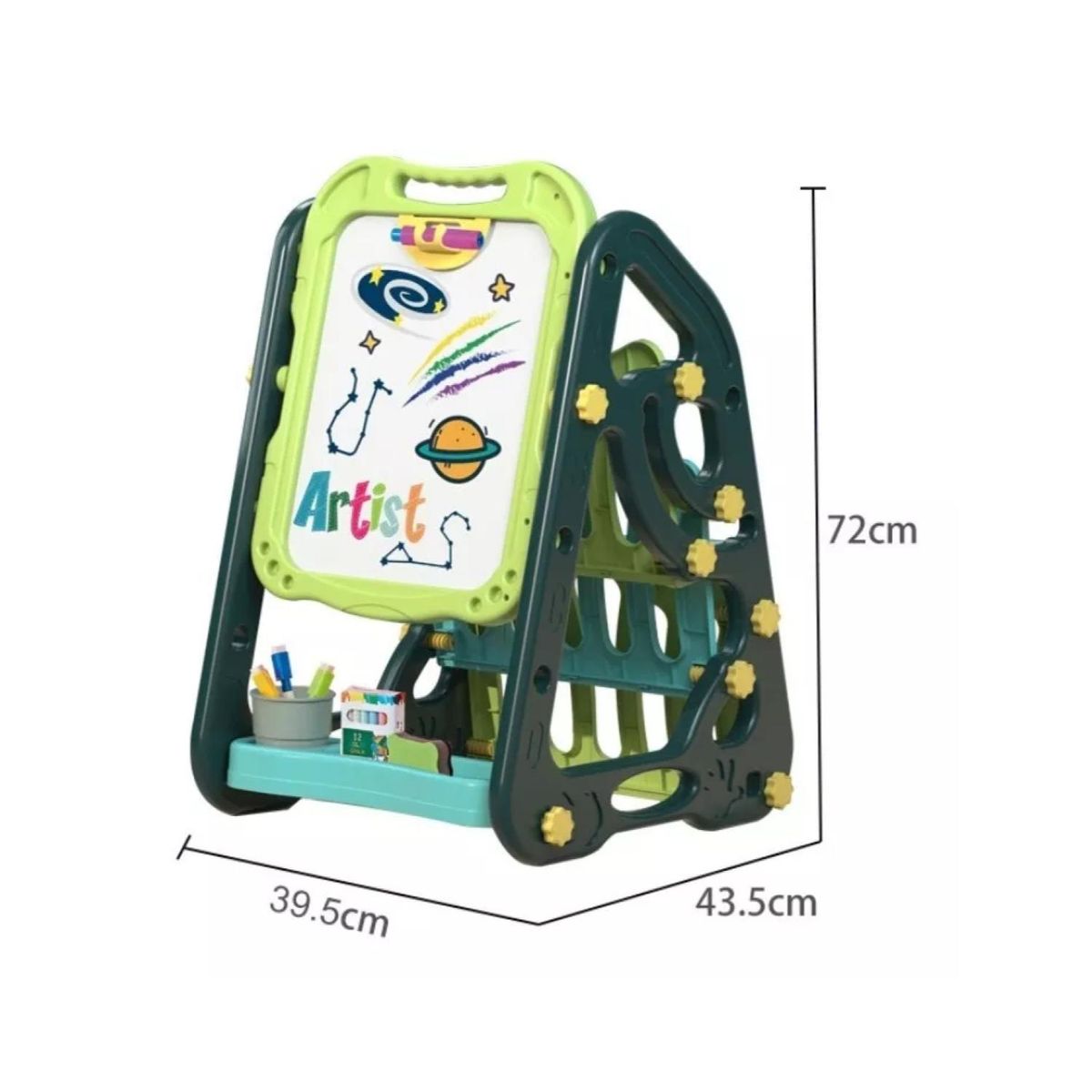 GENERICO - Juguete Pizarra Doble Reversible Acrilica Y Tiza Verde