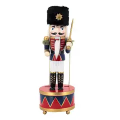 COMPRAPO - Cascanueces Musical A Cuerda 31 Cm Navidad Coleccionable Negro
