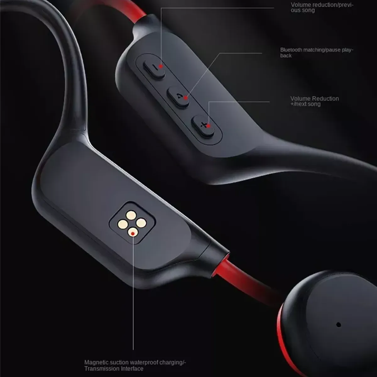 GENERICO - Audífono Conducción Para Natación Ipx8 Mp3 Con 32gb