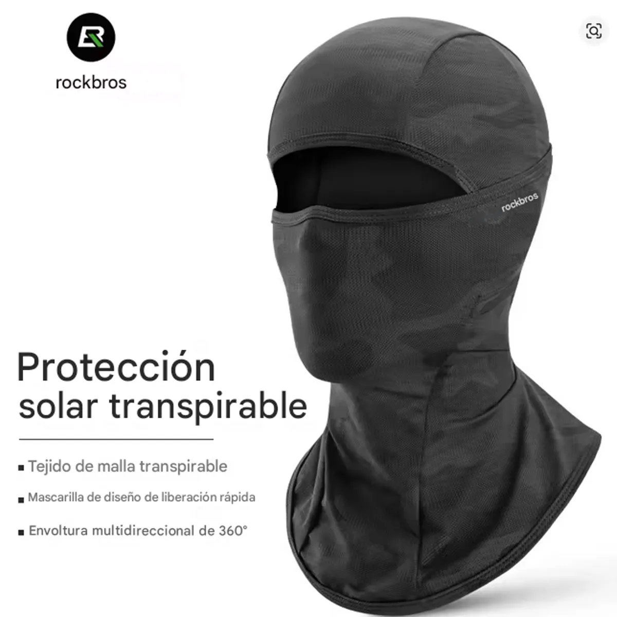 ROCKBROS - Mascara Balaclava Lycra De Ciclismo Moto Deportes Rockbros