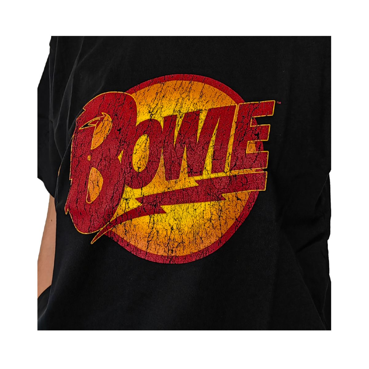 ROCK OFF OFFICIALLY LICENSED PRODUCTS - Polera original unisex de David Bowie con diseño logo retro