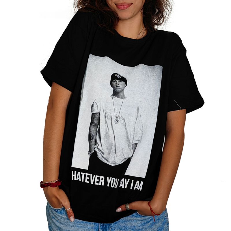 ROCK OFF OFFICIALLY LICENSED PRODUCTS - Polera original unisex de Eminem con diseño Whatever You Say I Am
