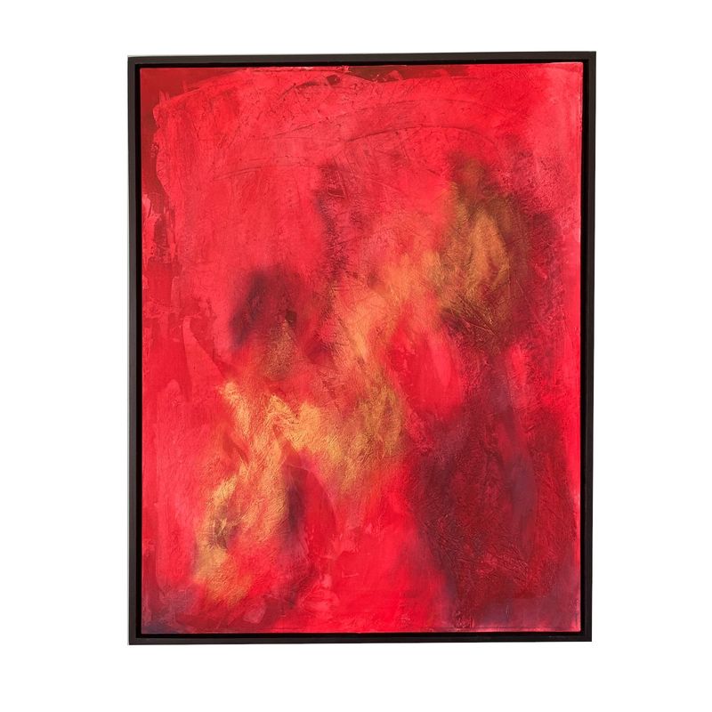 GENERICO - Cuadro abstracto rojo 90x70