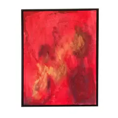 GENERICO - Cuadro abstracto rojo 90x70