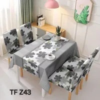 Set de mantel + 6 fundas de sillas diseño