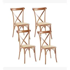 CORI CORI - Pack 4 Sillas Crossback de Madera