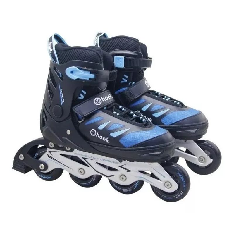 GENERICO - Patines Linea Hook Fitness Power X Blu Regulable Abec-5 XS