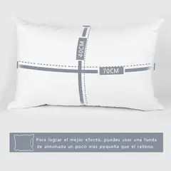 SUPERCENTER - Almohadas 40x70 Cm Unidades Firme Antiacaros Color Blanco.