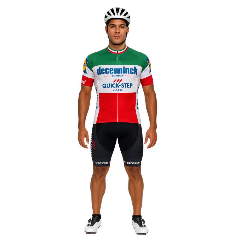 FOUR - Conjunto Ciclismo Tricota Quick Step Pro - Negro - XL