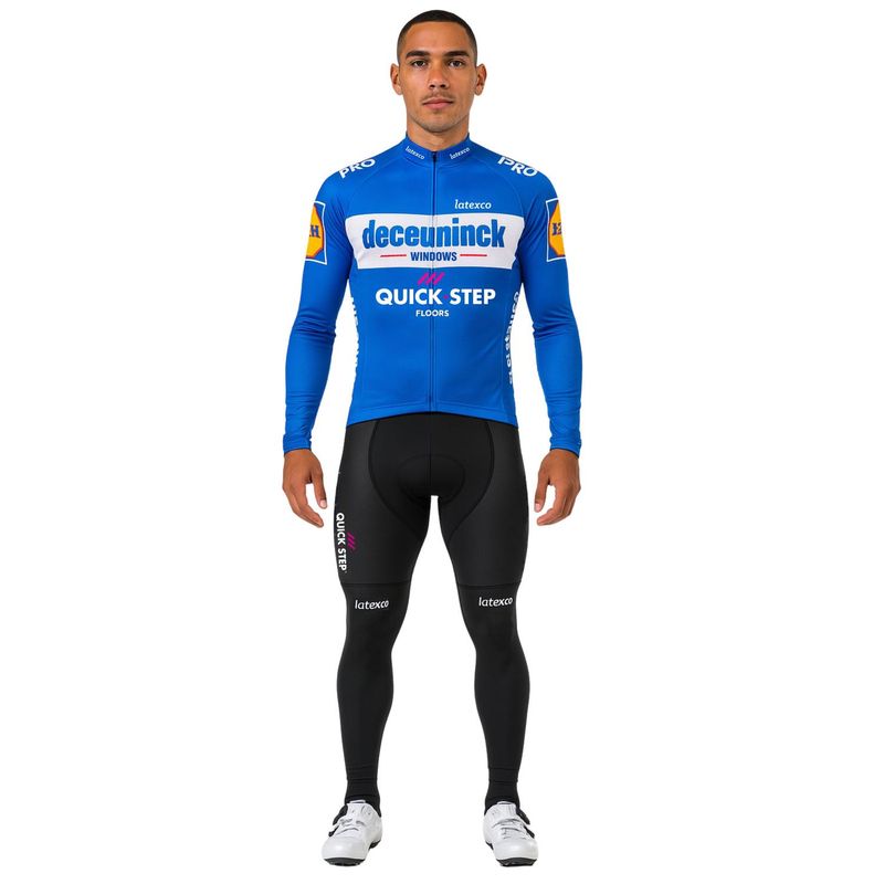 FOUR - Conjunto Ciclismo Tricota Manga Larga Azul - Negro - XL