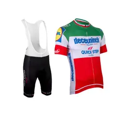 FOUR - Conjunto Ciclismo Tricota Quick Step Pro - Negro - L