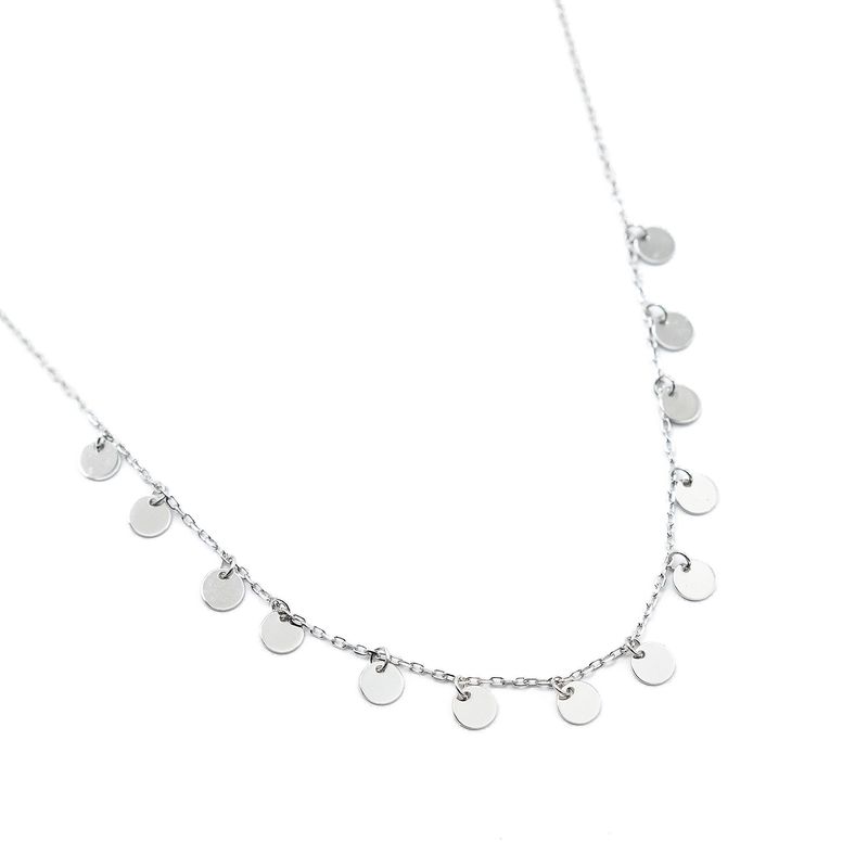LA GARZA - Collar Mujer Plata Monedas