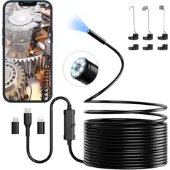 KUANGYE - Endoscopio Cámara Hd 8 Luces Led
