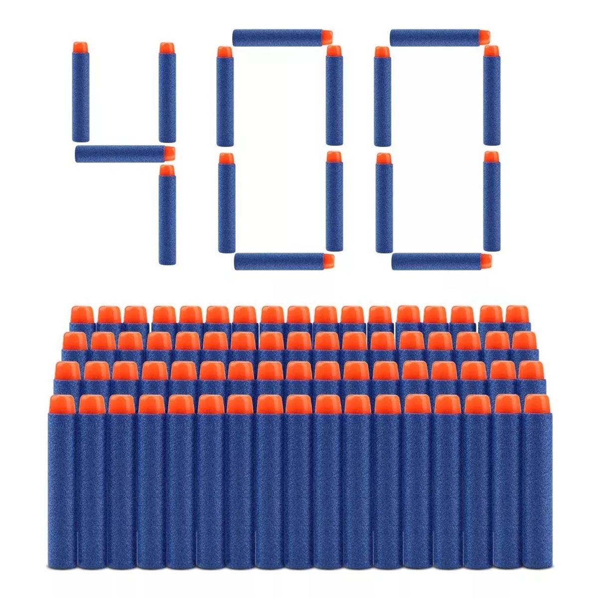 KUANGYE - 400 Balas Dardos Para Nerf Dardos Espuma de Juguete Azul