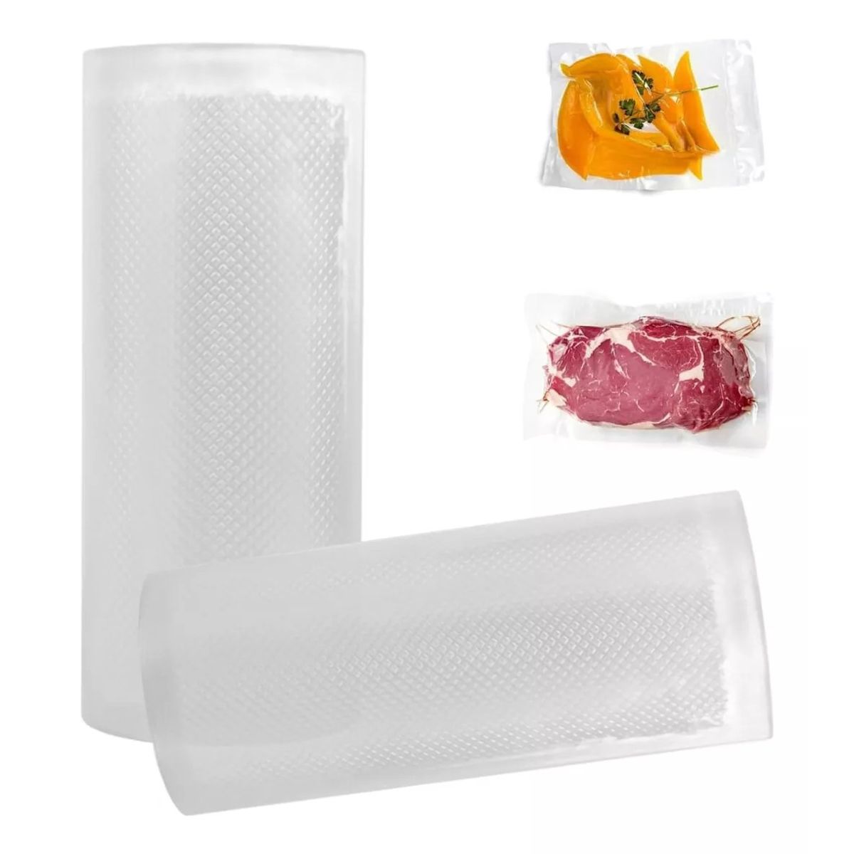 KUANGYE - 2 Rollo De Bolsa Vacio Gofrada 20cm X 15mts