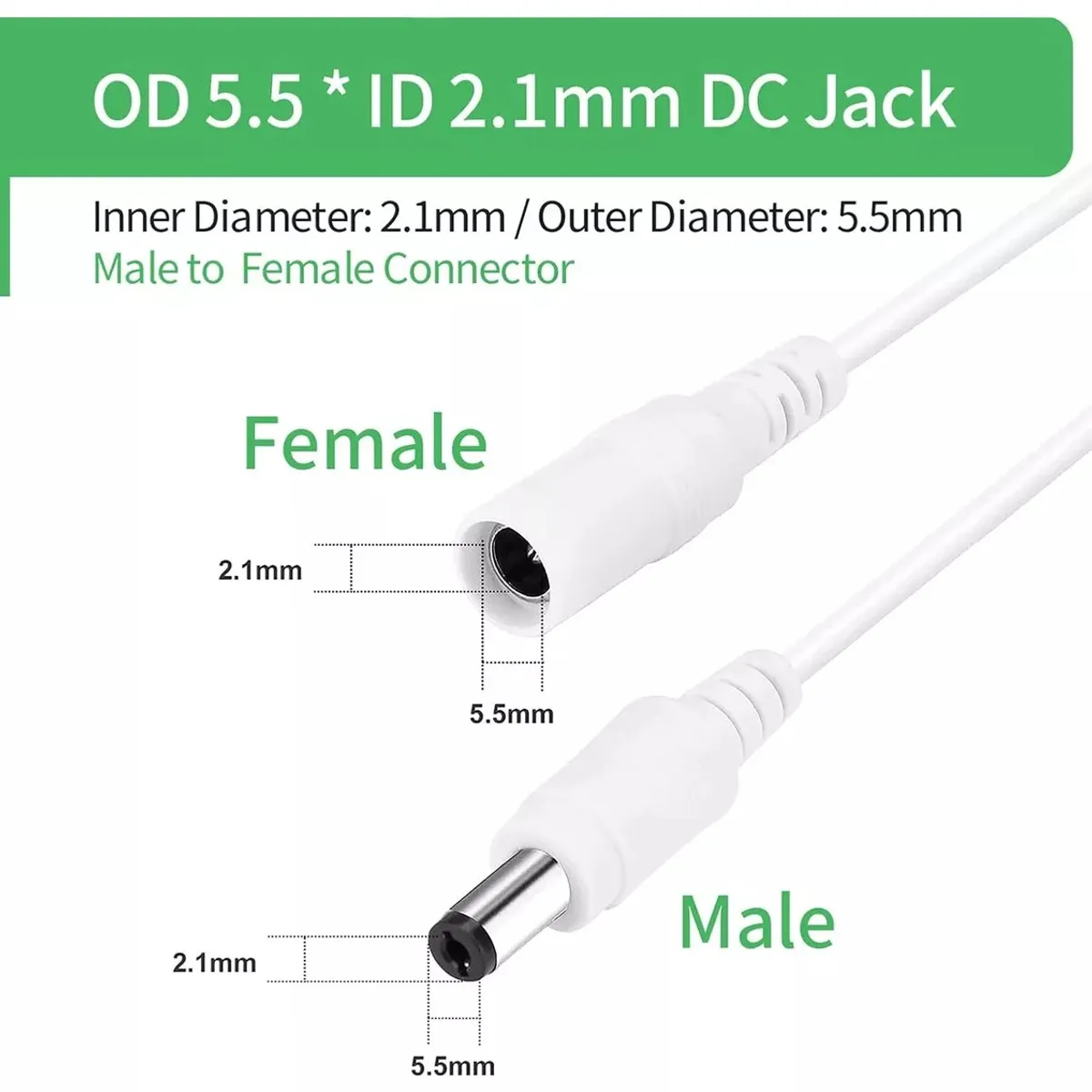 KUANGYE - Cable Cámara Seguridad Extensor Universal 10 Metros 12v