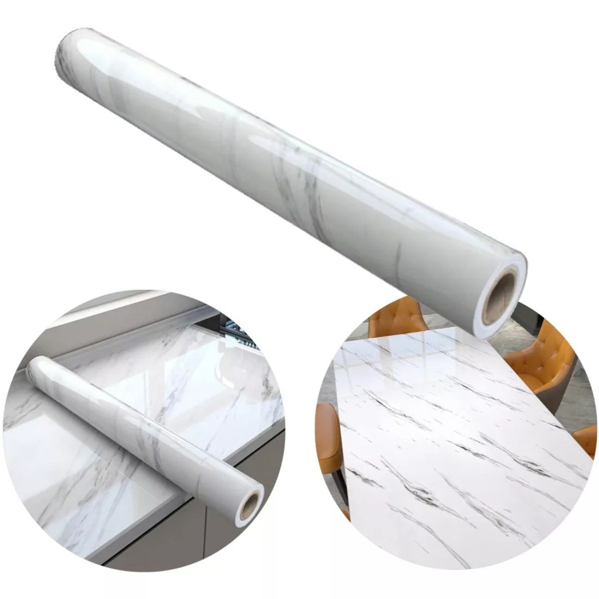 KUANGYE - Papel Tapiz Marmol Vinil Adhesivo Fondo De Pantalla 10m