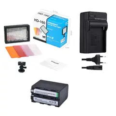 GENERICO - FOCO LED 160 + 3 FILTROS COLORES + CARGADOR + BATERÍA NP-F970