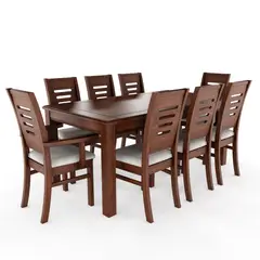 GENERICO - Comedor Roma 6 Sillas + 2 sitiales Nogal