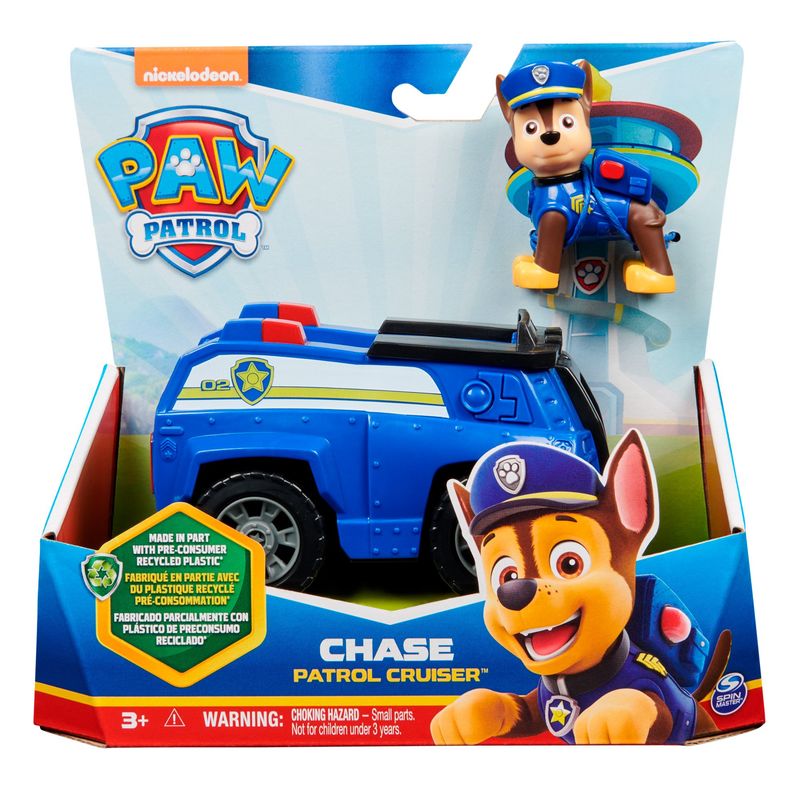 PAW PATROL - Vehículo Sostenible Con Figura De Chase Paw Patrol