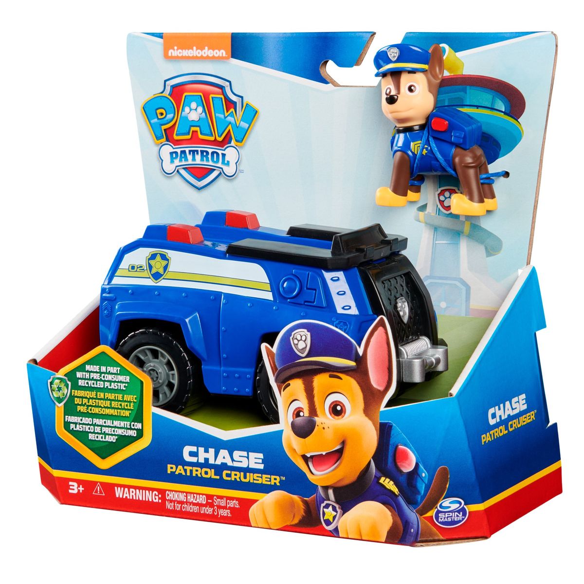 PAW PATROL - Vehículo Sostenible Con Figura De Chase Paw Patrol