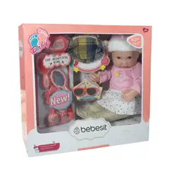 BEBESIT - Muñeca Bebe Celeste 42cm con accesorios
