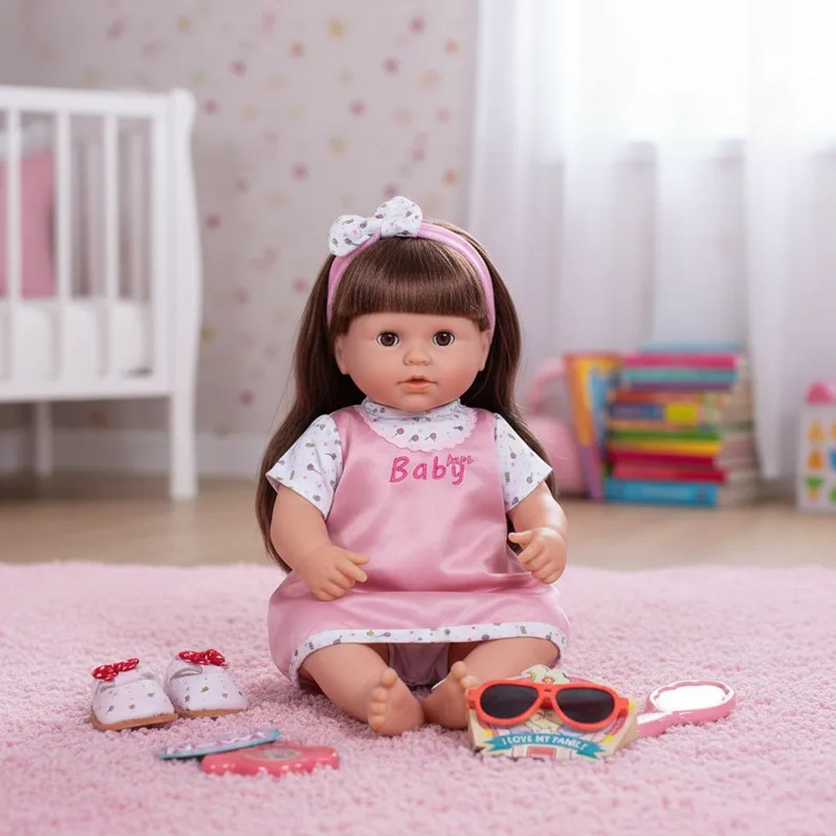 BEBESIT - Muñeca Bebe Lily 42cm con accesorios