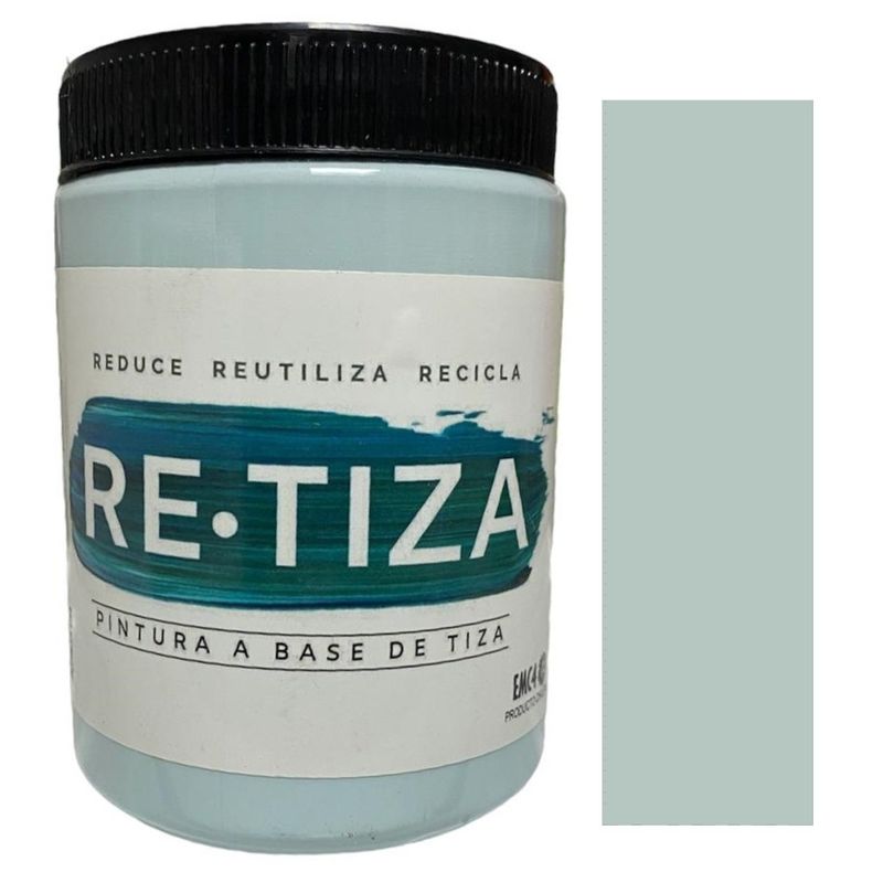 RETIZA - Pintura Tizada/Vintage VERDE AQUA/AGUA  1 KILO base agua mate