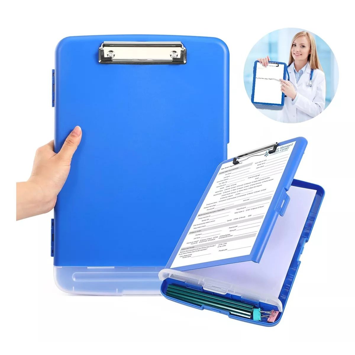 KUANGYE - Carpeta A4 Portapapeles De Portapapeles Con Almacenamiento