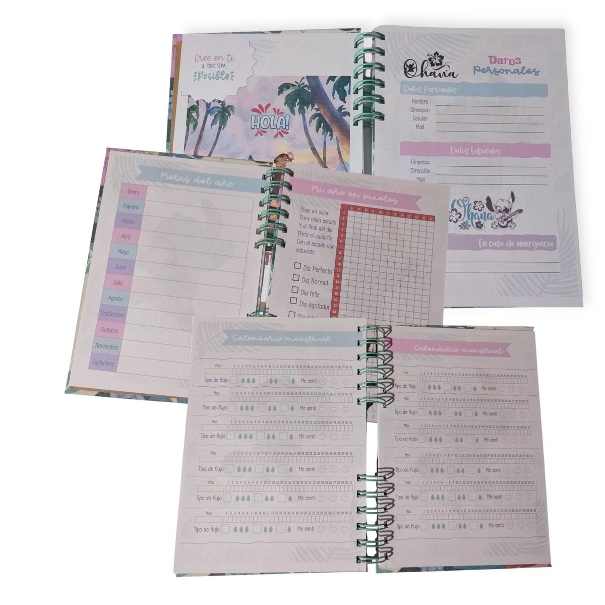 INDEPENDIENTE - Planificador Anual STITCH 3 menta