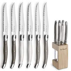 LOU LAGUIOLE - SET 6 CUCHILLOS CARNE TRICOLOR LAGUIOLE BLOQUE