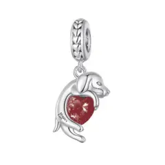 MAGGIE'S CARE - Charm Perro Corazón Maggie´s Care Plata