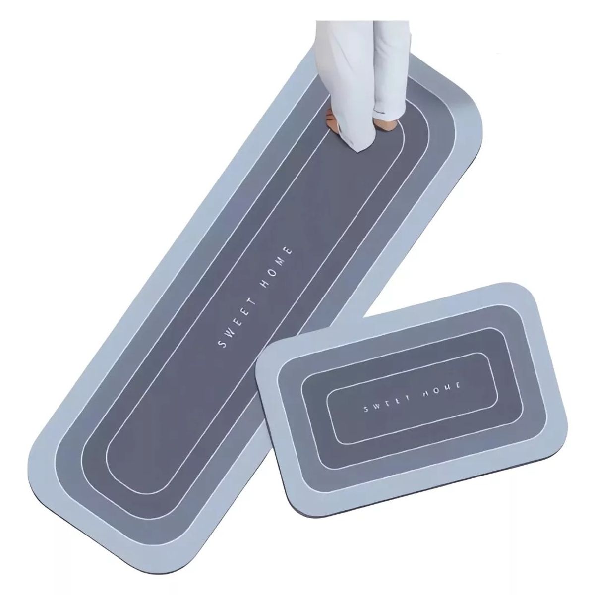 KUANGYE - Alfombra Para Cocina Piso Entrada Baño Antideslizante Juego2