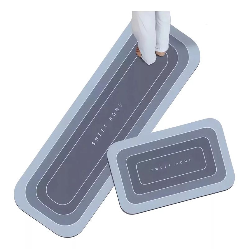 KUANGYE - Alfombra Para Cocina Piso Entrada Baño Antideslizante Juego2