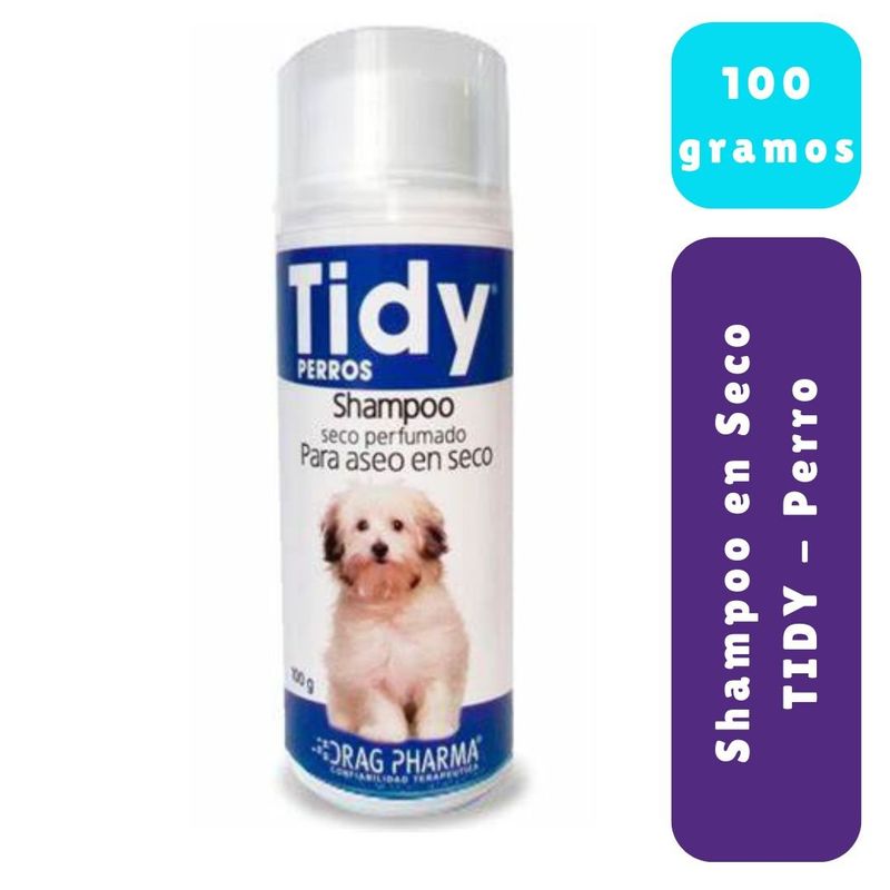 DRAG PHARMA - Tidy® Shampoo en Seco para Perros - 100 gramos