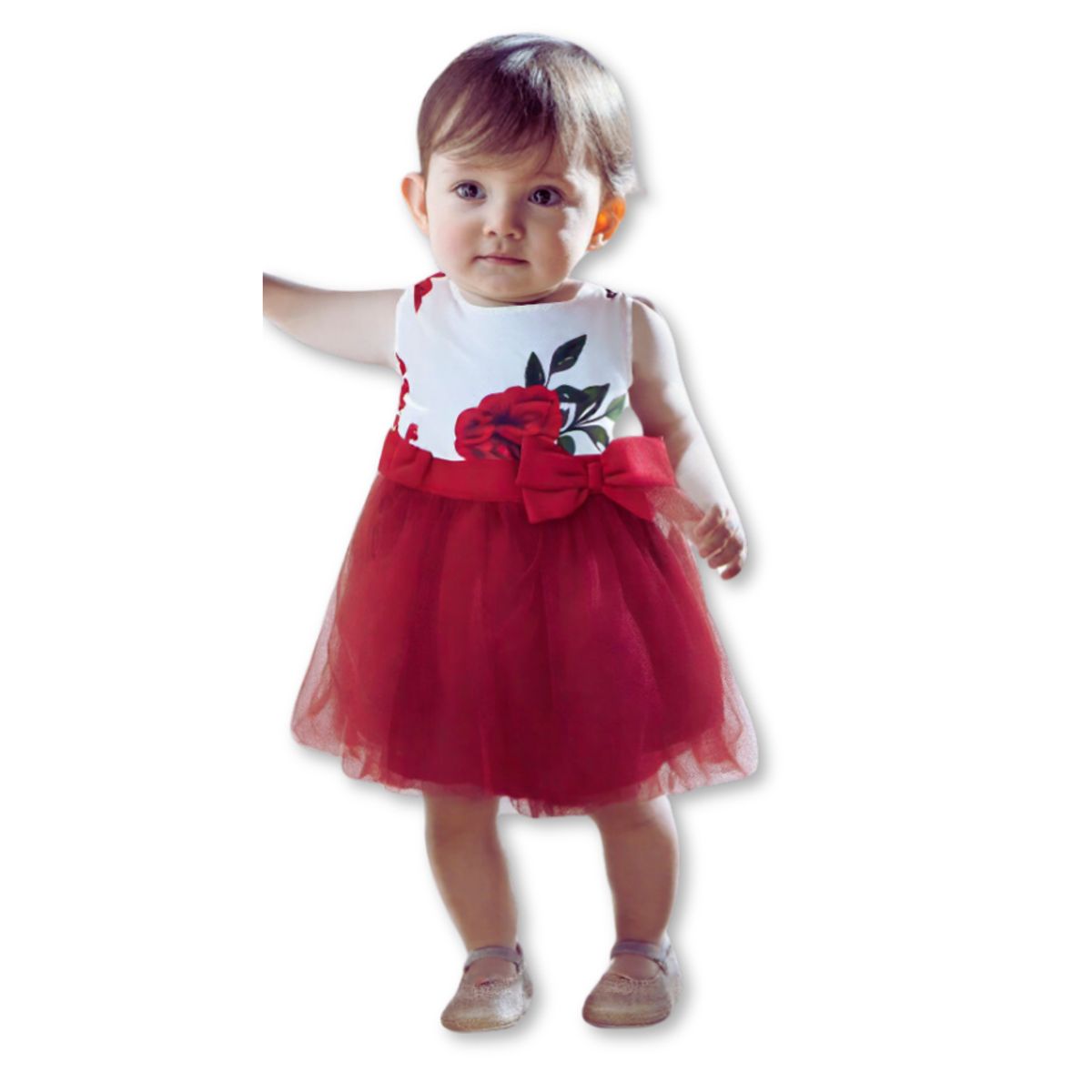 TEDMIMAK - Vestido Floreado Sin Mangas Bebé Niña 6 A 36 Meses