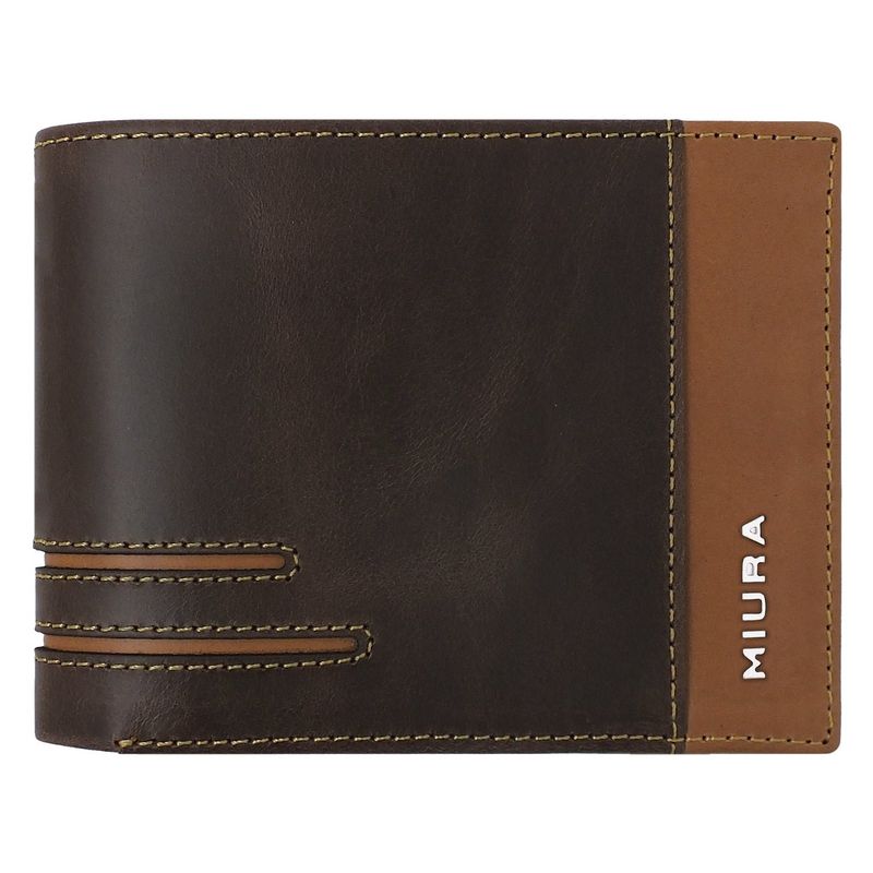 MIURA - Billetera Igor Miura Cuero Natural Con Protección RFID