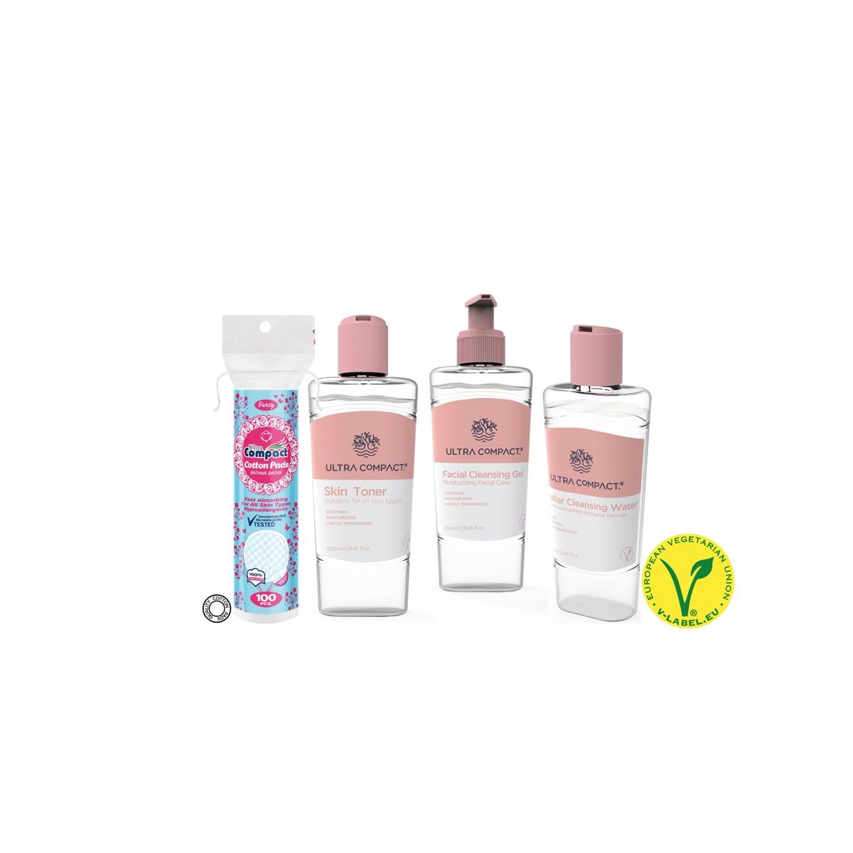 ULTRA COMPACT - Set Limpieza y cuidado Rostro - Skin Care Vegano Producto de Turquía