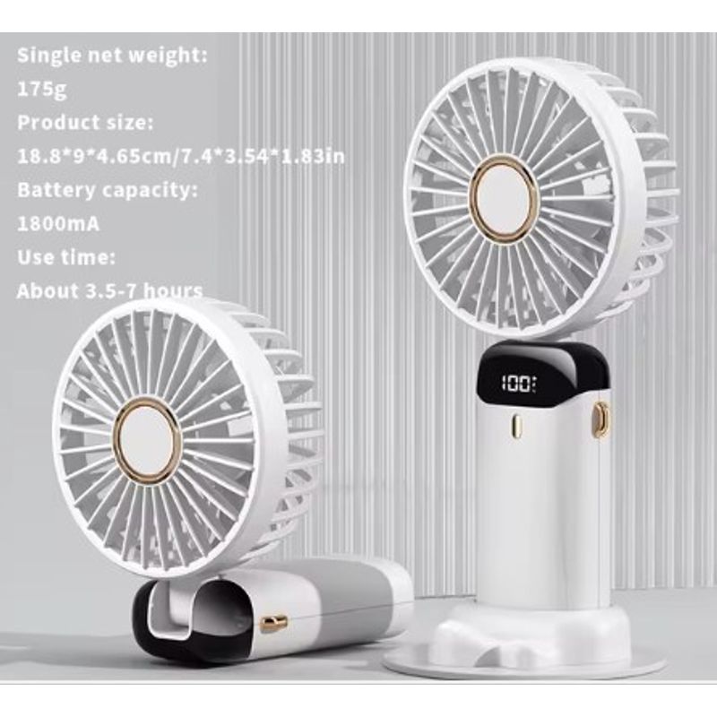 GENERICO - Ventilador de visualizacion digital led Blanco 18. 8 x 9  cm