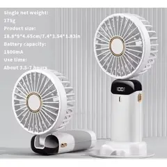 GENERICO - Ventilador de visualizacion digital led Blanco 18. 8 x 9 cm